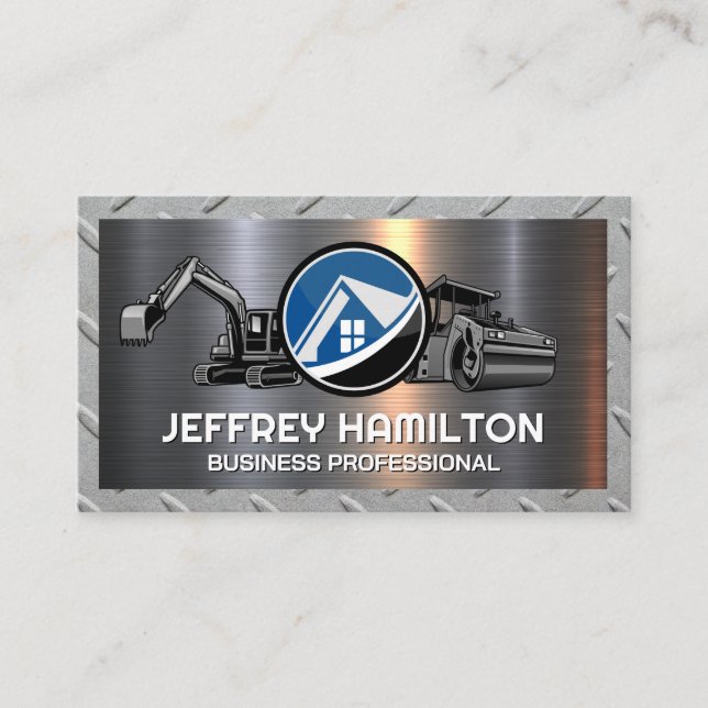 Carte De Visite Immobilier | Véhicules de construction (Devant)