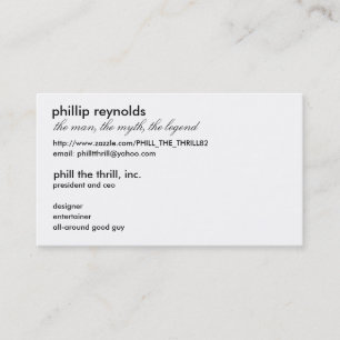 Carte De Visite Importante affaire