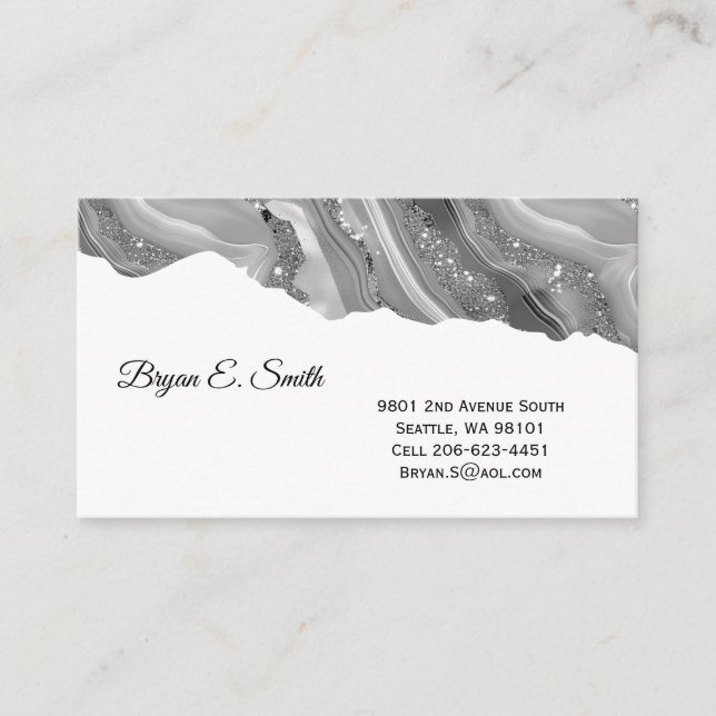 Carte de visite impression agate (Devant)