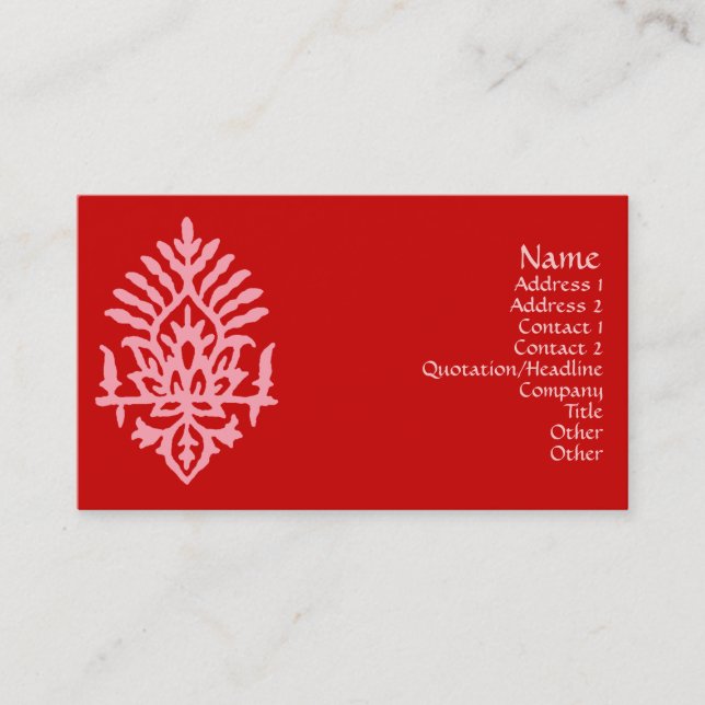 Carte De Visite Impression bloc Inde (Devant)