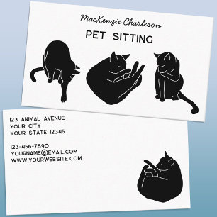 Carte De Visite Impression de bloc de chat Services pour animaux M