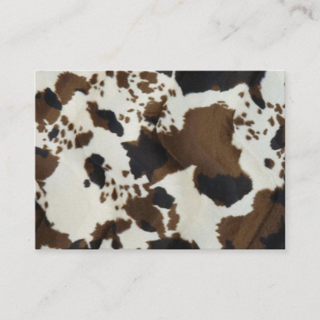 Carte De Visite Impression de la vache (Devant)