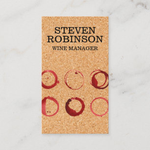 Carte De Visite Impression de liège   Tige à vin