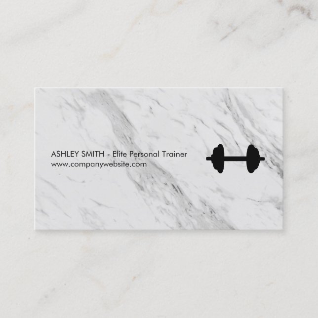 Carte De Visite Impression de marbre Elite Personal Trainer (Devant)