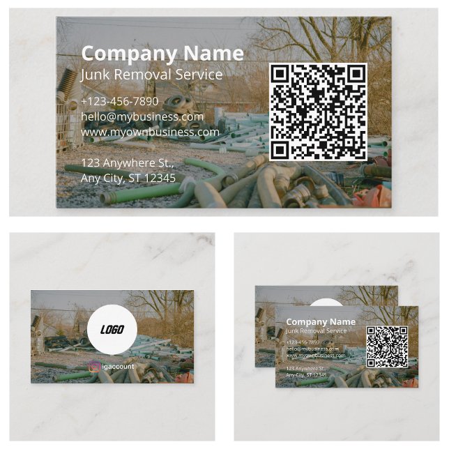 Carte De Visite Impression de suppression de la junk (Junk Removal Impression Business Card
)