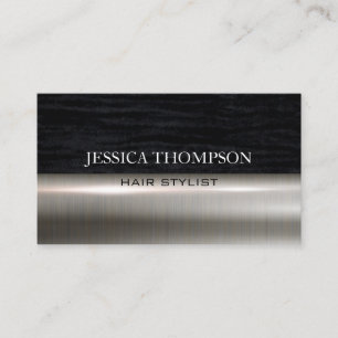 Carte De Visite Impression noire Faux Velvet   Couleur