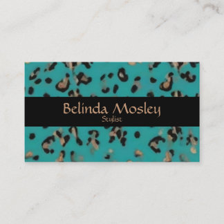 Carte De Visite Impression noire turquoise