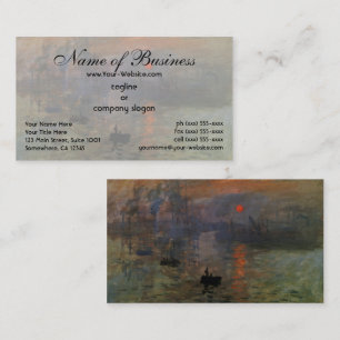 Carte De Visite Impression, soleil levant par Claude Monet