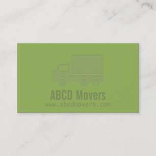Carte De Visite Impression typographique de Modern Green Mover