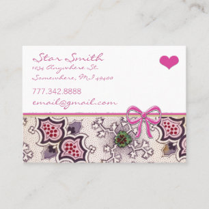 Carte De Visite Impression vintage Plum Rasberry Blanc Vert