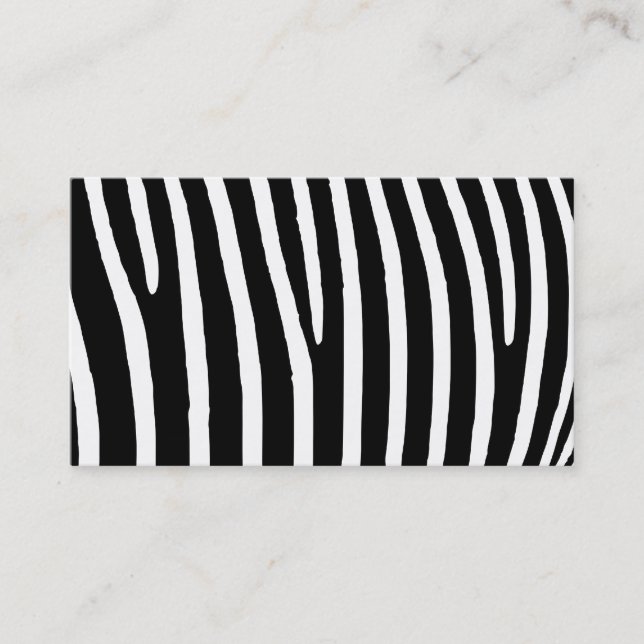 Carte De Visite Impression Zebra (Devant)