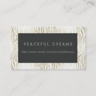 Carte De Visite Impression Zebra Gold Chic