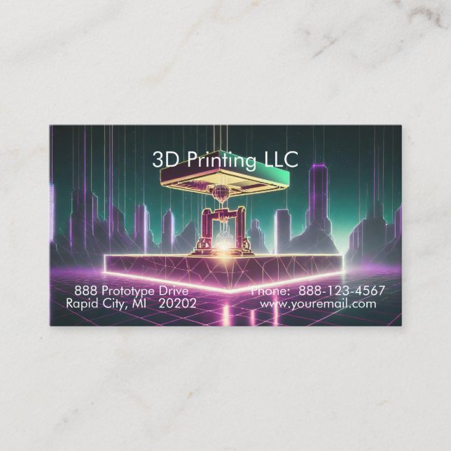 Carte De Visite imprimante 3D (Devant)