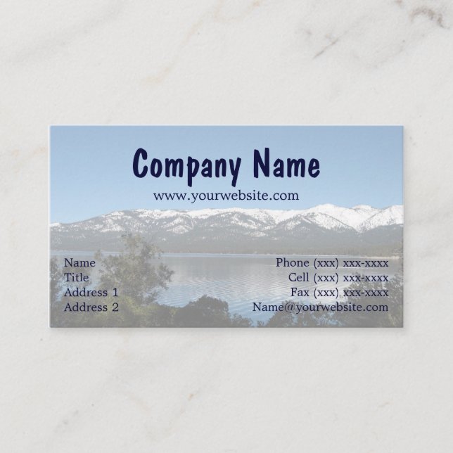 Carte De Visite Incline Village, North Shore Lake Tahoe (Devant)