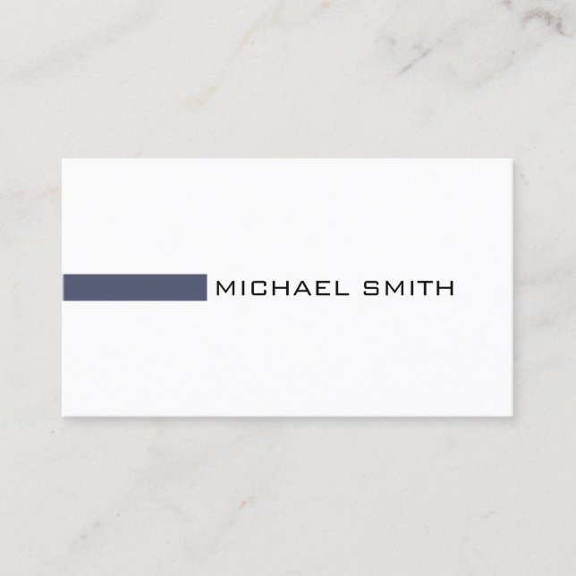 Carte De Visite Indépendance minimaliste moderne et blanc (Devant)