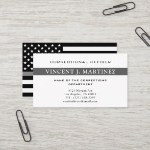 Carte De Visite Indicateur de ligne mince Silver de l'agent de cor