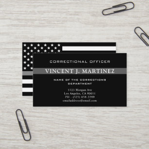 Carte De Visite Indicateur de ligne mince Silver de l'agent de cor