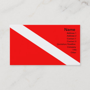 Carte De Visite Indicateur Diver Down