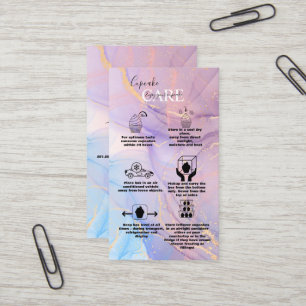 Carte De Visite Industrie de Cupcake Soins d'aquarelle rose modern