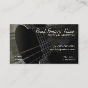 Carte de visite industriel Grunge Guitare V.3.0