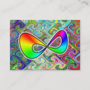Carte de visite infini d'arc-en-ciel