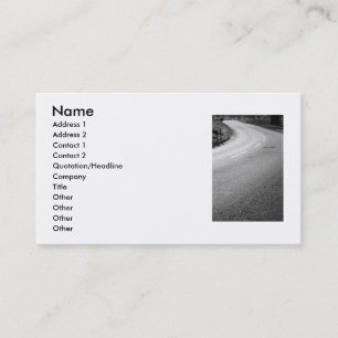 Carte de visite infini de route