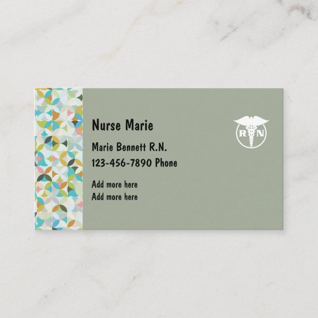Carte De Visite Infirmier autorisé Businesscards élégant (Devant)