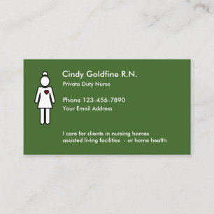 Carte De Visite Infirmier autorisé Businesscards simple