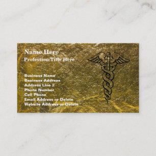 Carte De Visite Infirmier autorisé - caducée Médicale