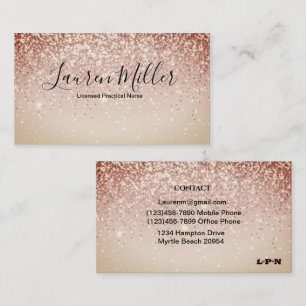 Carte de visite infirmier du LPN Parties scintilla