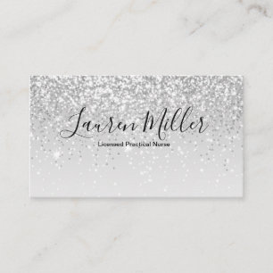 Carte de visite infirmier LPN Parties scintillant 
