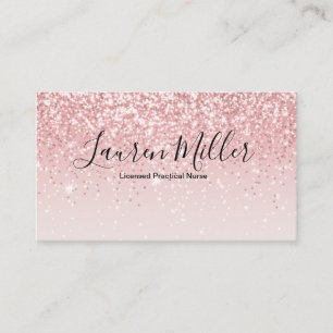 Carte de visite infirmier LPN Parties scintillant 