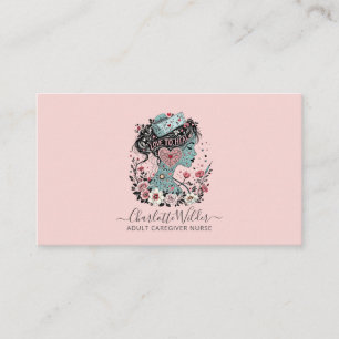 Carte De Visite Infirmière Adulte Adulte Adulte Soignée Rose