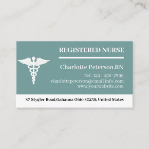 Carte De Visite Infirmière Caducée Médecin