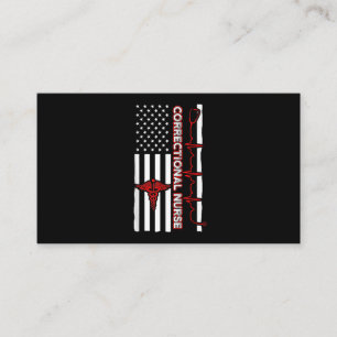 Carte De Visite Infirmière correctionnelle USA Drapeau Infirmière 