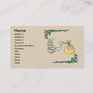 Carte De Visite Infirmière de bébé