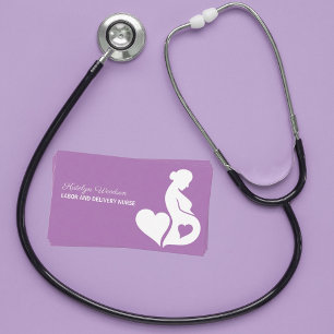 Carte De Visite Infirmière de la main-d'oeuvre Maternité Ward Plut