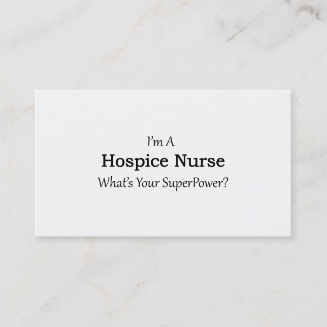 Carte De Visite Infirmière d'hospice (Devant)