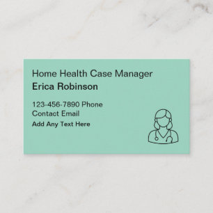 Carte De Visite Infirmière en soins à domicile gestionnaire de cas