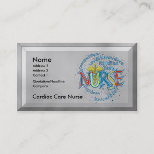Carte de visite infirmière en soins cardiaques