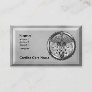 Carte De Visite Infirmière en soins cardiaques gris