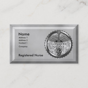 Carte De Visite Infirmière inscrite en gris