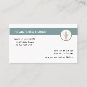 Carte De Visite Infirmière inscrite Médicale