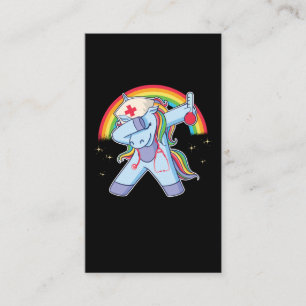 Carte De Visite Infirmière magique Unicorne arc-en-ciel Stethoscop