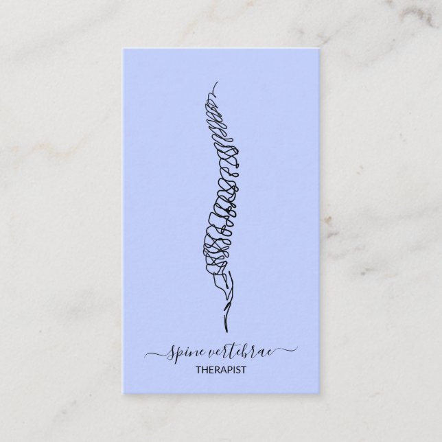 Carte De Visite Infirmière orthopédique de la vertèbre de la colon (Devant)