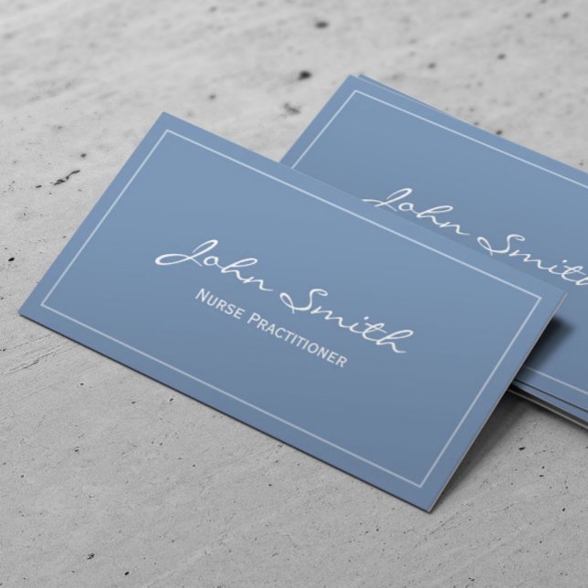 Carte De Visite Infirmière Praticien bleu clair (Créateur téléchargé)