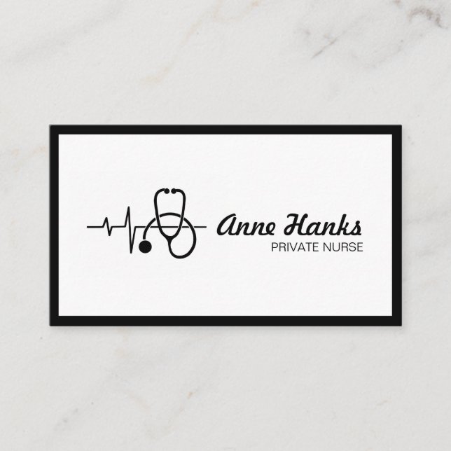 Carte De Visite Infirmière privée Soins de santé (Devant)
