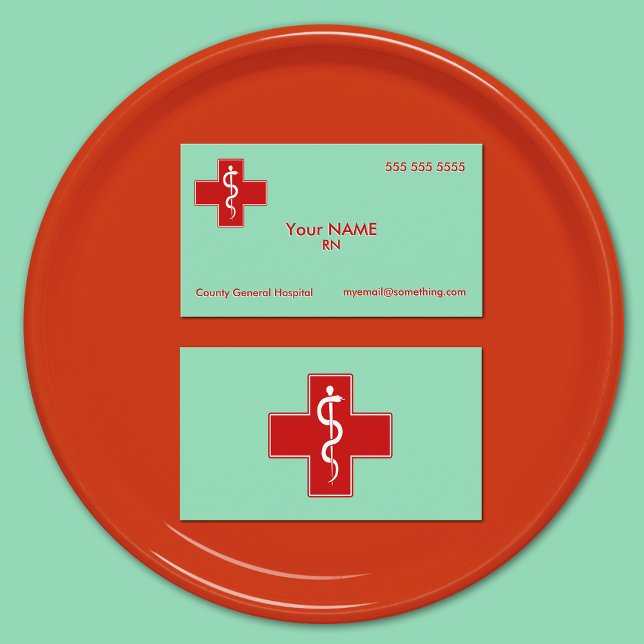 Carte De Visite Infirmière Scrubs Green (Créateur téléchargé)