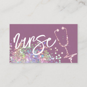 Carte De Visite Infirmière soignante Holographique Parties scintil