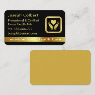 Carte De Visite Infirmière Soins Médicales Or moderne